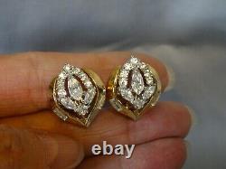 Vintage TRIFARI Alfred Philippe 1950's Rhinestone Gold Tone Necklace & Earrings