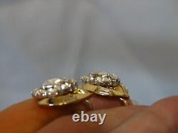 Vintage TRIFARI Alfred Philippe 1950's Rhinestone Gold Tone Necklace & Earrings