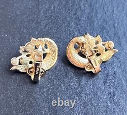 Vintage TRIFARI Alfred Philippe 1954 Lily of the Valley Pearl Brooch & Earrings