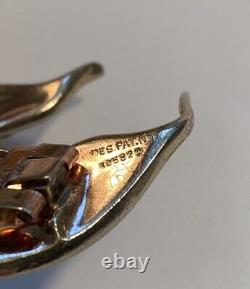 Vintage TRIFARI Alfred Philippe Angelfish Blue Fur Clip Brooch 1941 Rare