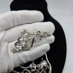 Vintage TRIFARI Alfred Philippe Gem of India Necklace and Brooch pin set