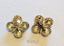 Vintage TRIFARI Alfred Philippe Moghul Jewels Of India Clip Earrings
