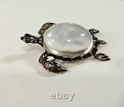Vintage TRIFARI Alfred Philippe Sterling Silver JELLY BELLY SEA TURTLE Pin 2.25