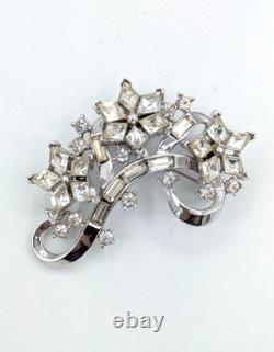 Vintage TRIFARI Alfred Philippe Twinkle Rhinestone Brooch Pat Pend