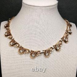 Vintage TRIFARI Pat Pend Aalfred Philippe Necklace Clear Rhinestone. 14.049