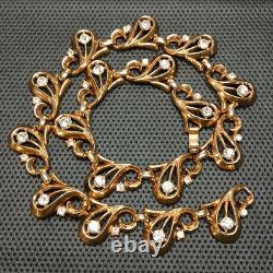 Vintage TRIFARI Pat Pend Aalfred Philippe Necklace Clear Rhinestone. 14.049