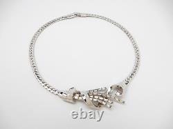 Vintage TRIFARI Pat Pend Alfred Philippe Silver tone METEOR Necklace 15