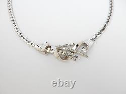 Vintage TRIFARI Pat Pend Alfred Philippe Silver tone METEOR Necklace 15
