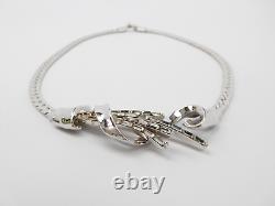 Vintage TRIFARI Pat Pend Alfred Philippe Silver tone METEOR Necklace 15