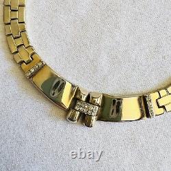 Vintage TRIFARI SET NECKLACE BRACELET 1948 Alfred Philippe Panther Link RS