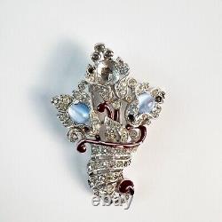 Vintage Trifari 1940 Alfred Philippe Cornucopia Flower Fur Clip Pin Parts Repair