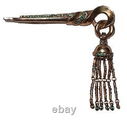 Vintage Trifari Alfred Philippe Articulated Dangles Pin/Chatelaine Pin