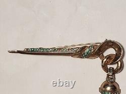 Vintage Trifari Alfred Philippe Articulated Dangles Pin/Chatelaine Pin