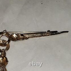 Vintage Trifari Alfred Philippe Articulated Dangles Pin/Chatelaine Pin