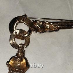 Vintage Trifari Alfred Philippe Articulated Dangles Pin/Chatelaine Pin
