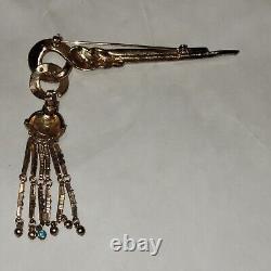 Vintage Trifari Alfred Philippe Articulated Dangles Pin/Chatelaine Pin