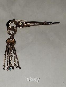 Vintage Trifari Alfred Philippe Articulated Dangles Pin/Chatelaine Pin