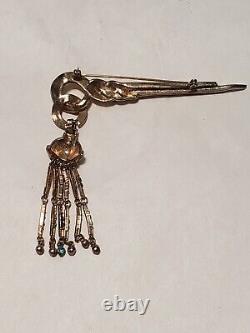 Vintage Trifari Alfred Philippe Articulated Dangles Pin/Chatelaine Pin
