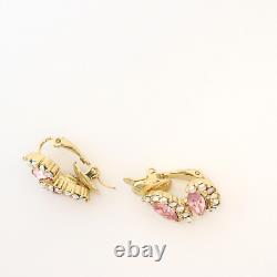 Vintage Trifari Alfred Philippe Aurora Borealis Swarovski Crystal Clip Earrings