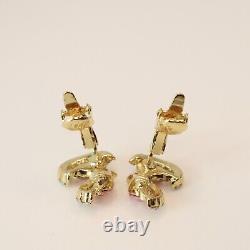 Vintage Trifari Alfred Philippe Aurora Borealis Swarovski Crystal Clip Earrings