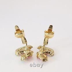 Vintage Trifari Alfred Philippe Aurora Borealis Swarovski Crystal Clip Earrings