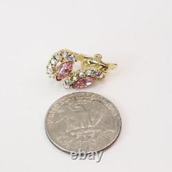 Vintage Trifari Alfred Philippe Aurora Borealis Swarovski Crystal Clip Earrings