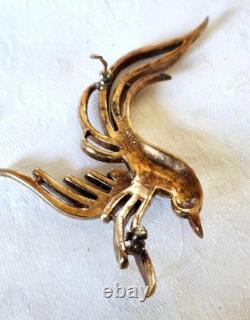 Vintage Trifari Alfred Philippe Bird Of Paradise Brooch Rhinestones READ