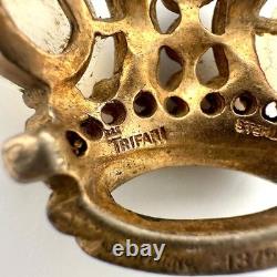Vintage Trifari Alfred Philippe Brooch Pin Jelly Belly Crown Sterling Silver