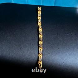 Vintage Trifari Alfred Philippe Clear Rhinestone Birthday Ribbon Link Bracelet