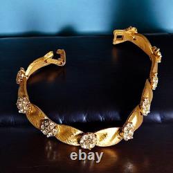 Vintage Trifari Alfred Philippe Clear Rhinestone Birthday Ribbon Link Bracelet