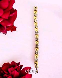 Vintage Trifari Alfred Philippe Clear Rhinestone Birthday Ribbon Link Bracelet