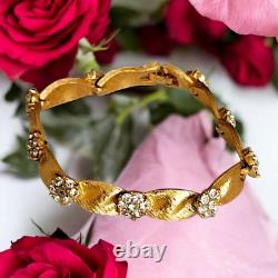 Vintage Trifari Alfred Philippe Clear Rhinestone Birthday Ribbon Link Bracelet