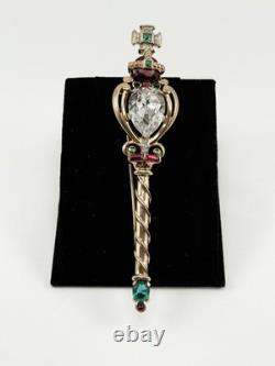 Vintage Trifari Alfred Philippe Coronation Gems Scepter Brooch Book Piece