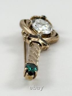 Vintage Trifari Alfred Philippe Coronation Gems Scepter Brooch Book Piece