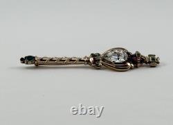 Vintage Trifari Alfred Philippe Coronation Gems Scepter Brooch Book Piece