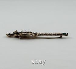 Vintage Trifari Alfred Philippe Coronation Gems Scepter Brooch Book Piece