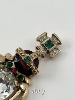 Vintage Trifari Alfred Philippe Coronation Gems Scepter Brooch Book Piece