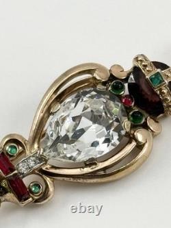 Vintage Trifari Alfred Philippe Coronation Gems Scepter Brooch Book Piece