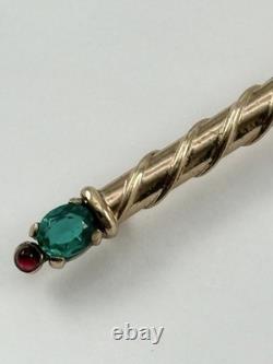 Vintage Trifari Alfred Philippe Coronation Gems Scepter Brooch Book Piece