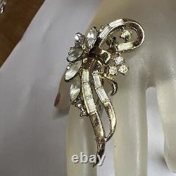 Vintage Trifari Alfred Philippe Crystal Rhinestone Brooch Pin Signed