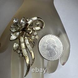 Vintage Trifari Alfred Philippe Crystal Rhinestone Brooch Pin Signed