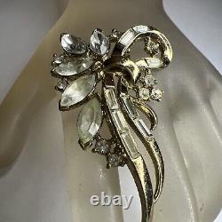 Vintage Trifari Alfred Philippe Crystal Rhinestone Brooch Pin Signed
