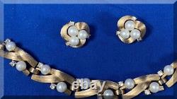 Vintage Trifari Alfred Philippe Demi Set Missing Loose Faux Pearl Free Shipping