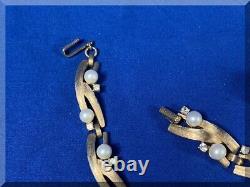 Vintage Trifari Alfred Philippe Demi Set Missing Loose Faux Pearl Free Shipping