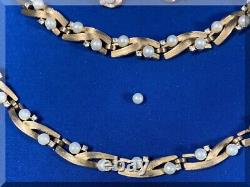 Vintage Trifari Alfred Philippe Demi Set Missing Loose Faux Pearl Free Shipping