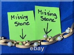 Vintage Trifari Alfred Philippe Demi Set Missing Loose Faux Pearl Free Shipping