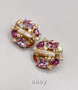Vintage Trifari Alfred Philippe Faux Amethyst Jewelry Set Choker Earrings 1953