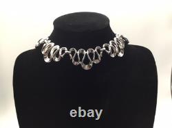 Vintage Trifari Alfred Philippe Frozen Ribbon Silver-tone Necklace