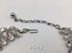 Vintage Trifari Alfred Philippe Frozen Ribbon Silver-tone Necklace