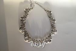 Vintage Trifari Alfred Philippe Frozen Ribbon Silver-tone Necklace